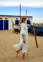 Cargar imagen en el visor de la galería, The Chilli Stripes Dress Sky
