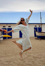 Cargar imagen en el visor de la galería, The Chilli Stripes Dress Sky
