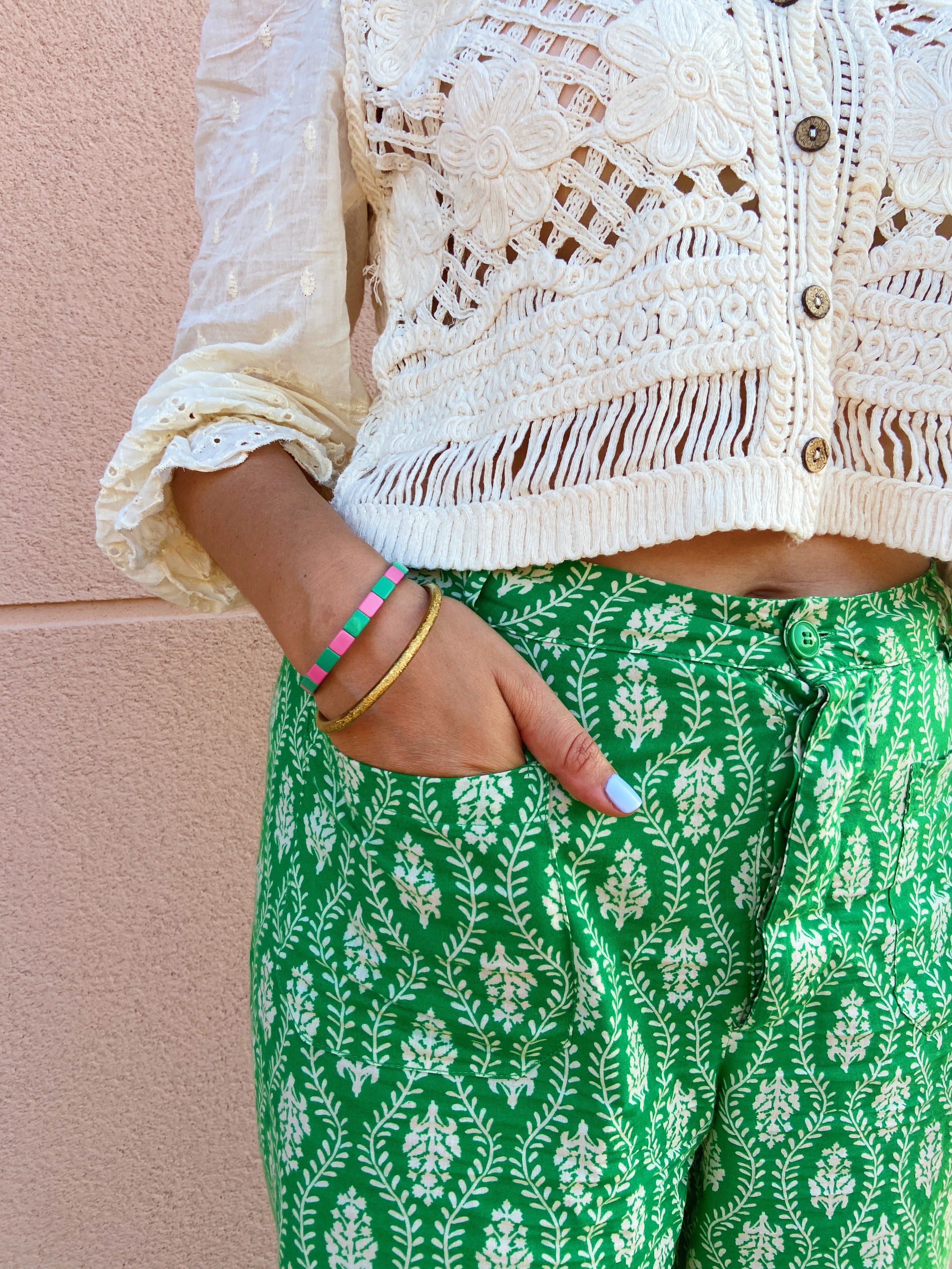 PULSERA PINK GREEN