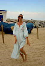 Cargar imagen en el visor de la galería, The Chilli Stripes Dress Sky
