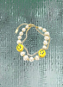 PULSERA BE HAPPY GOLD