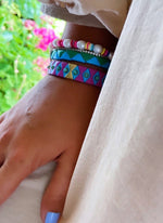 Cargar imagen en el visor de la galería, PULSERA ROMBOS LILA
