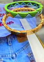 Cargar imagen en el visor de la galería, PULSERA TRIÁNGULOS GREEN

