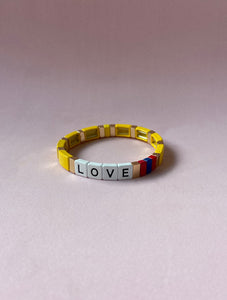 PULSERA LOVE AMARILLO