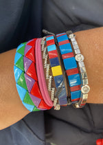 Cargar imagen en el visor de la galería, PULSERA TRIÁNGULOS GREEN
