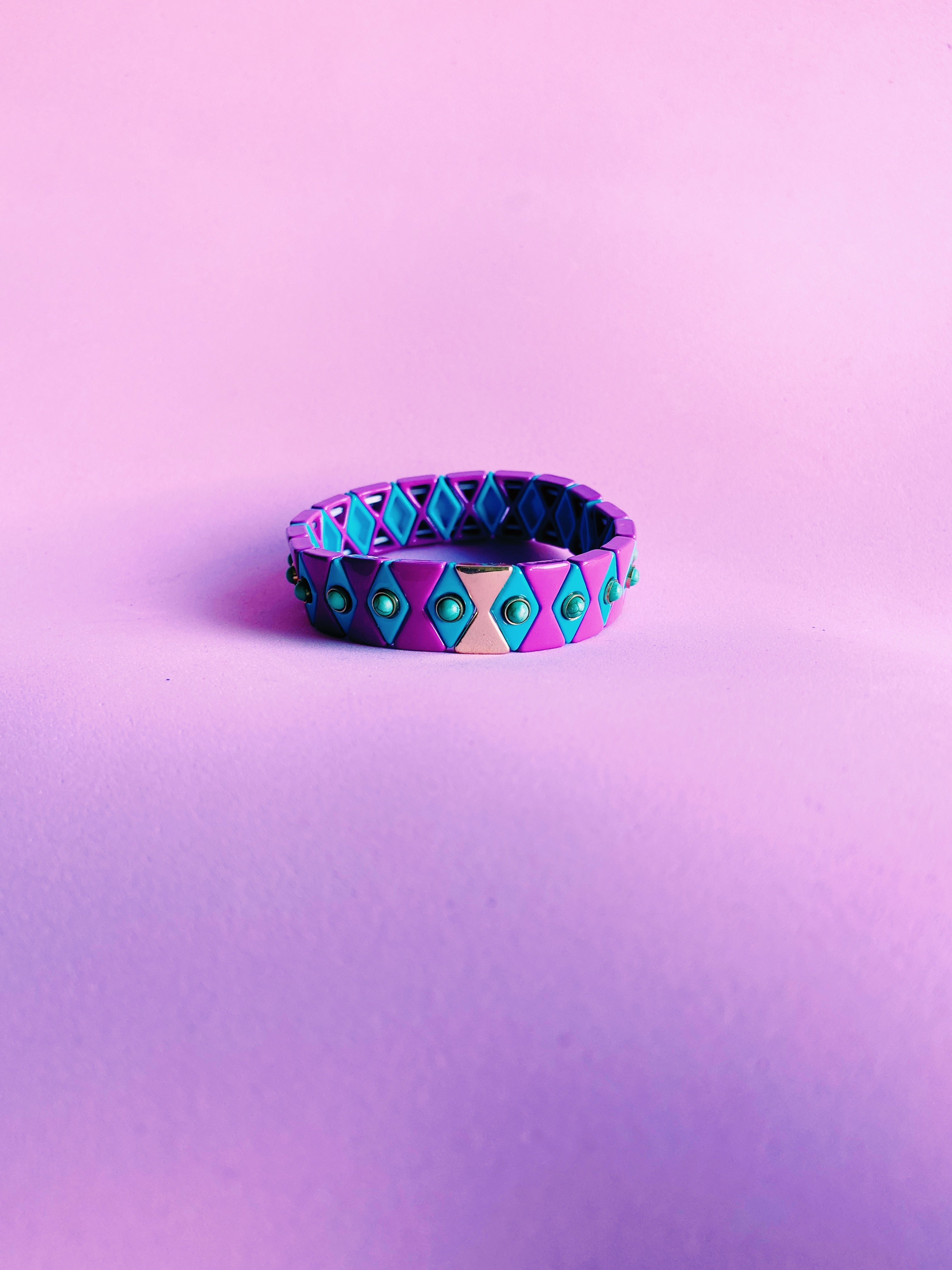 PULSERA ROMBOS LILA