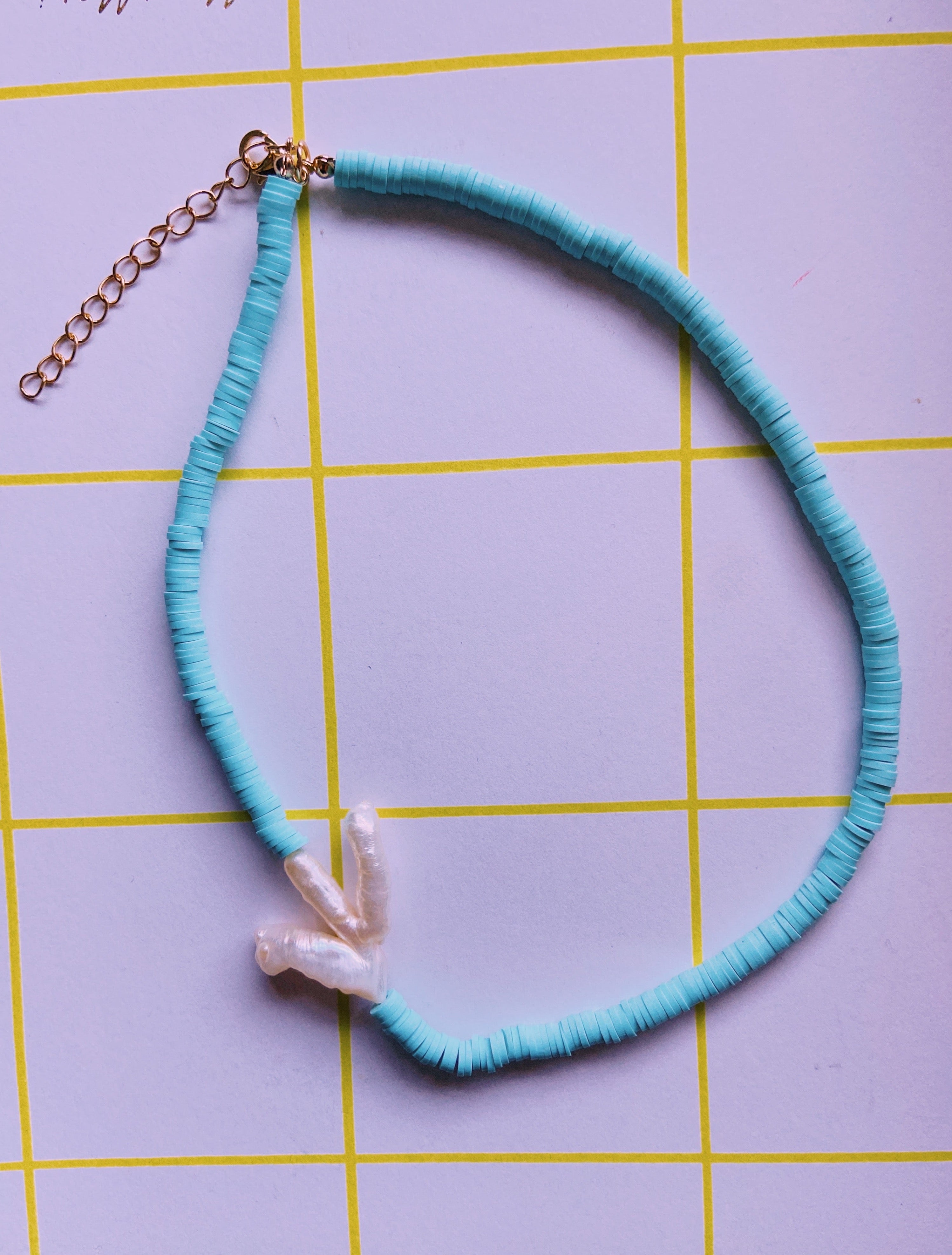 COLLAR PERLA AZUL