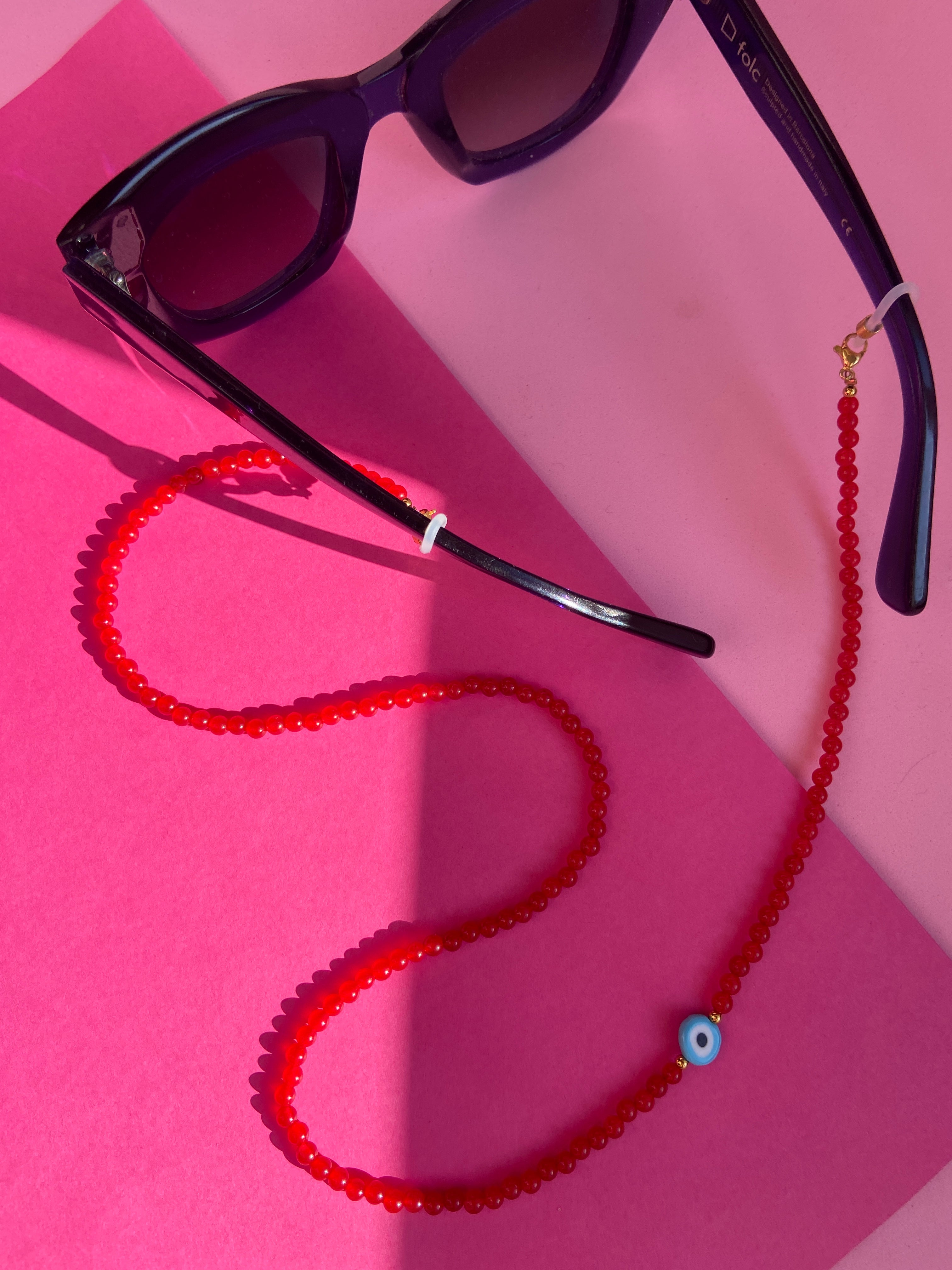 CADENA COLLAR GAFAS FRESA